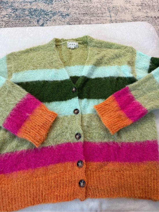 POL Sweaters - POL Women’s Striped Cardigan Sweater Size Medium D93